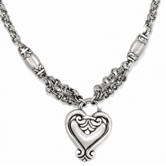 Jewelry - Brighton Blair Heart Shaped Pendant Necklace with Retired Rolo Chain.